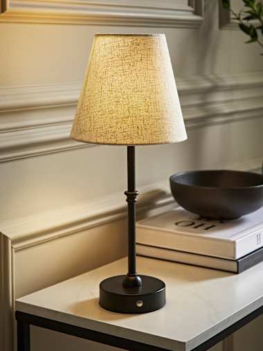 Lowe Black Rechargeable Table Lamp