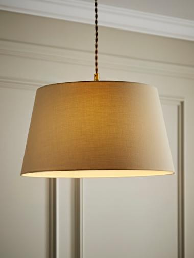 Large Natural Fabric Taper Shade
