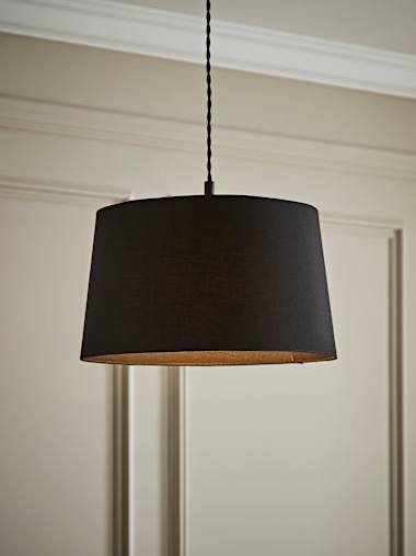 Aspen Medium Black Tapered Shade