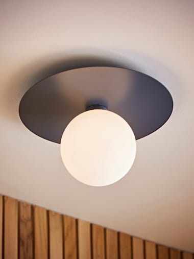 Darla Navy Flush Globe Ceiling Light