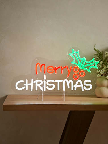 Premier Decorations Merry Christmas Neon Effect Sign