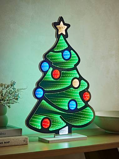 Premier Decorations Standing Christmas Tree Infinity Mirror