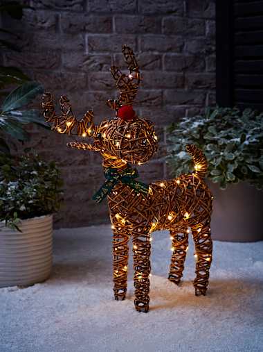 Premier Decorations Battery Operated Outdoor Reindeer with Warm White LEDs