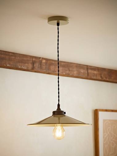 Hampstead Fern Green Rolled Edge Ceiling Pendant Light