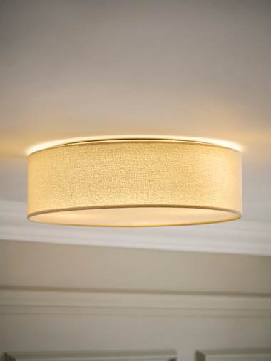 Linen Flush Diffuser Ceiling Light