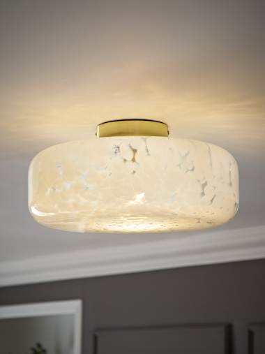 Large Confetti Glass Flush Ceiling Light