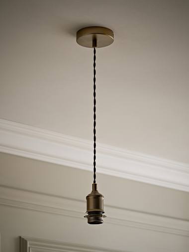 Brushed Brass Ceiling Pendant Lamp Holder