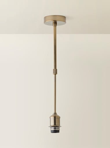 Brushed Brass Adjustable Drop Ceiling Lampholder