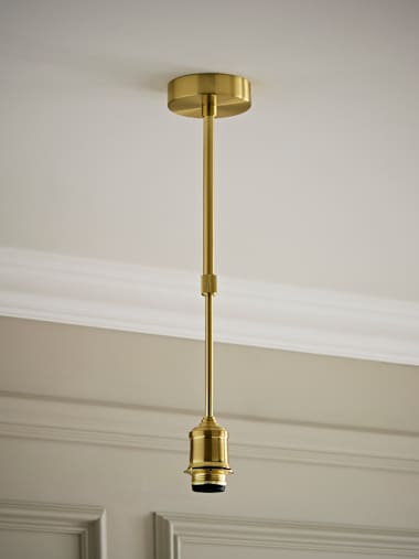 Brushed Gold Adjustable Drop Ceiling Lampholder