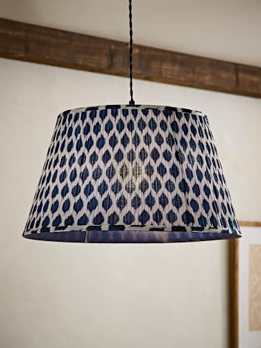 Large Ikat Pleated Taper Shade