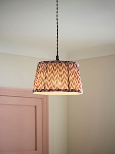 Pink Small Chevron Pleated Taper Shade