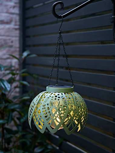 Sage Green Hanging Solar Light