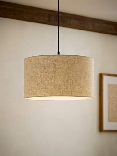 Natural Linen Drum Shade