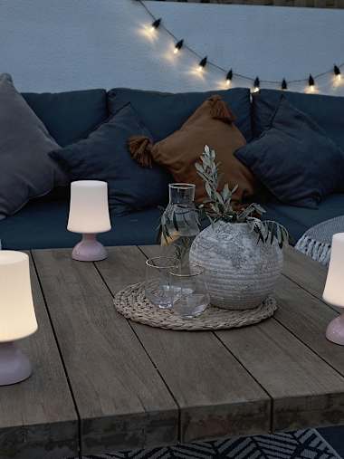 Colmar 3 x Pink Battery Operated Indoor and Outdoor Touch Lamps