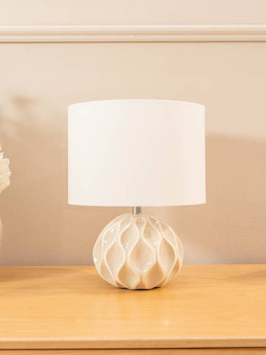 Luca Pair of Natural Textured Ceramic Table Lamps
