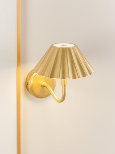 Avery Pair of Gold Rechargeable LED Wall Lights