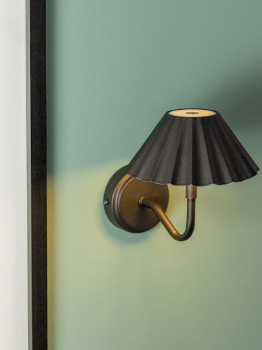 Avery Pair of Black Rechargeable LED Wall Lights