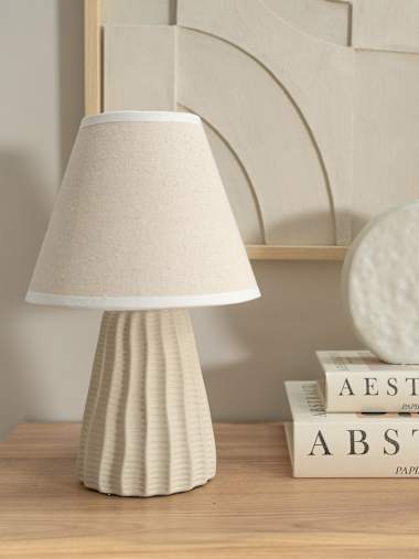 Pair of Cream Ceramic Table Lamps