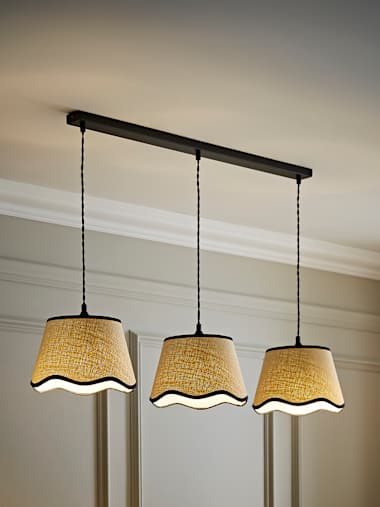 Black with Scallop Shade Diner Light