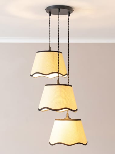 Black with Scallop Shade Diner Light