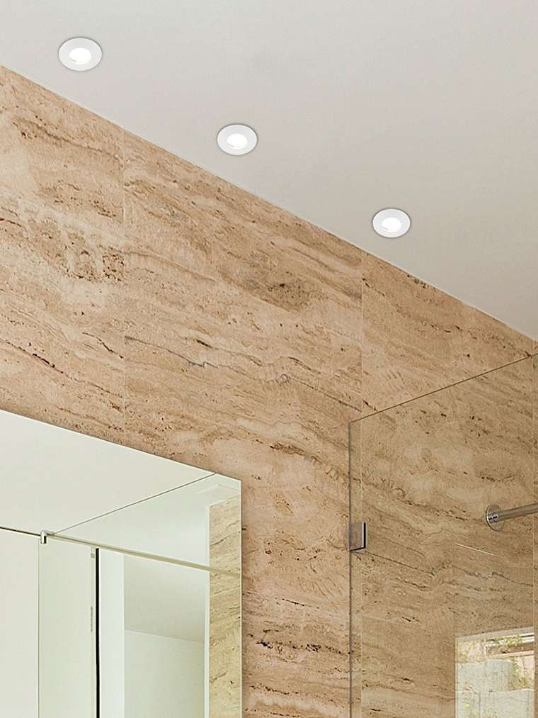 6 x IP65 White Fire Rated Bathroom Downlights
