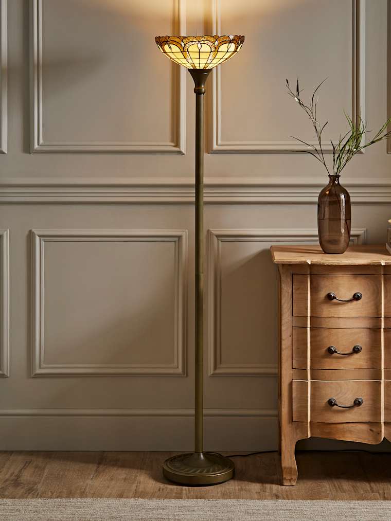 Jewel Art Deco Uplighter Floor Lamp