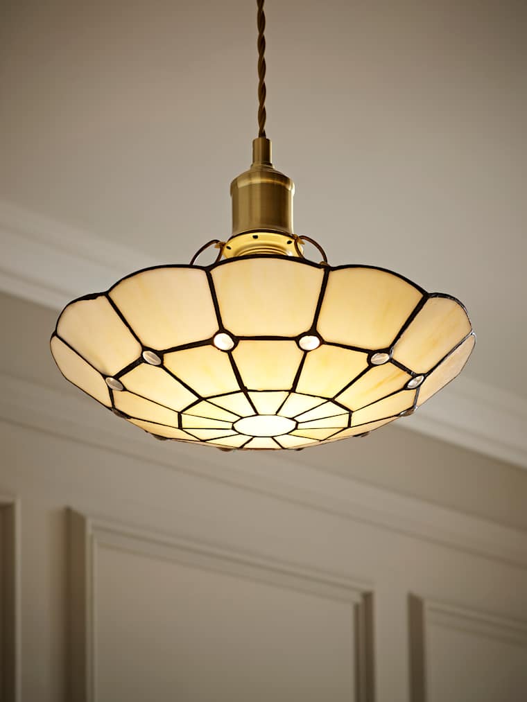 Cortez Cream Glass Pendant Ceiling Shade