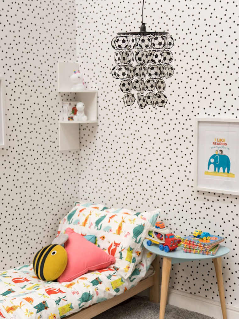Black and White Pendant Shade