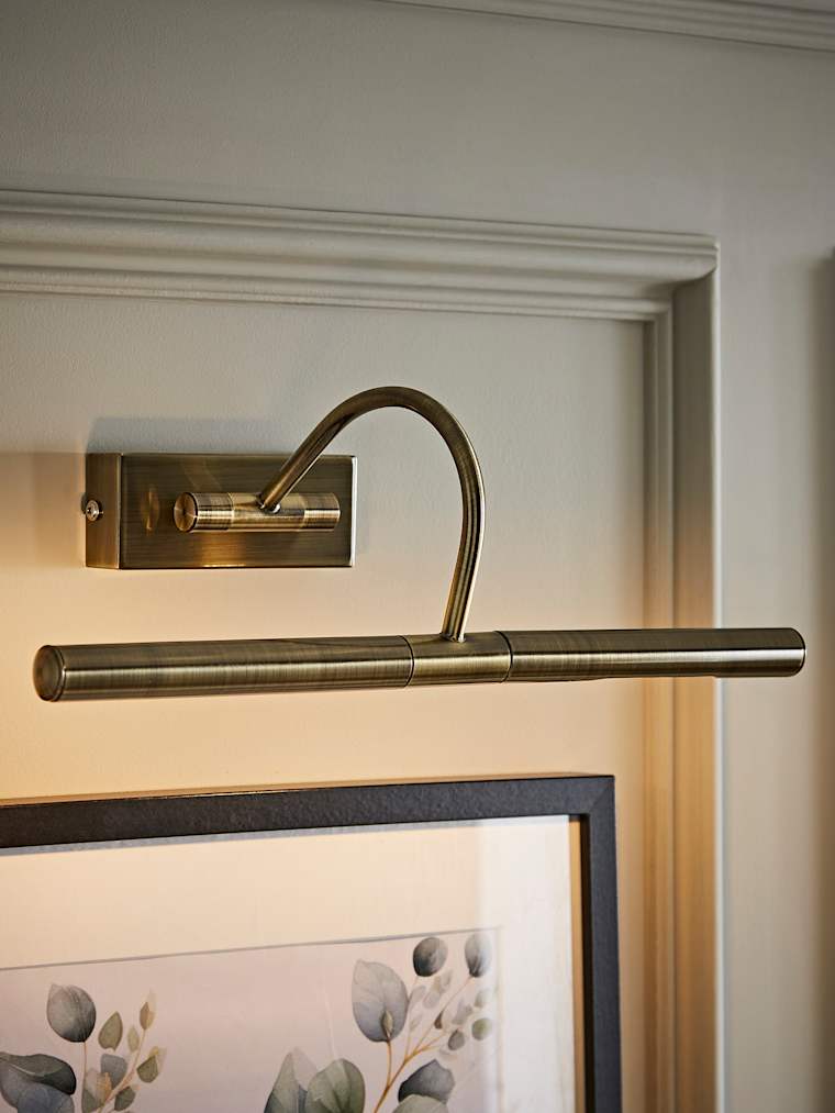 Antique Brass Twin Picture Wall Light