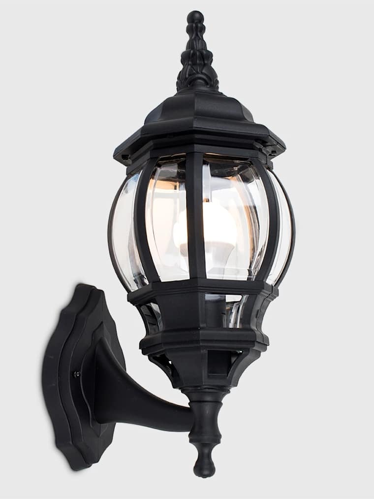IP44 Traditional Up/Down Black Wall Lantern