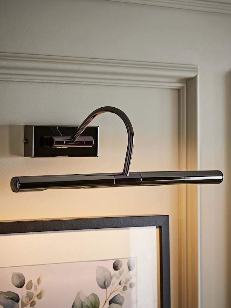 Black Chrome Twin Picture Wall Light