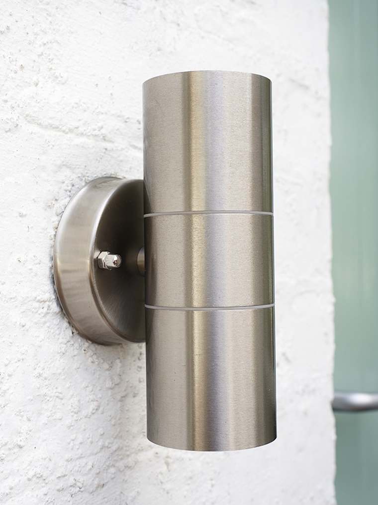 IP44 Brushed Chrome Up/Down Wall Light