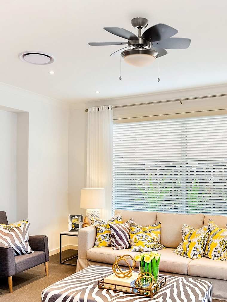 3 Blade Brushed Chrome Reversible Ceiling Fan