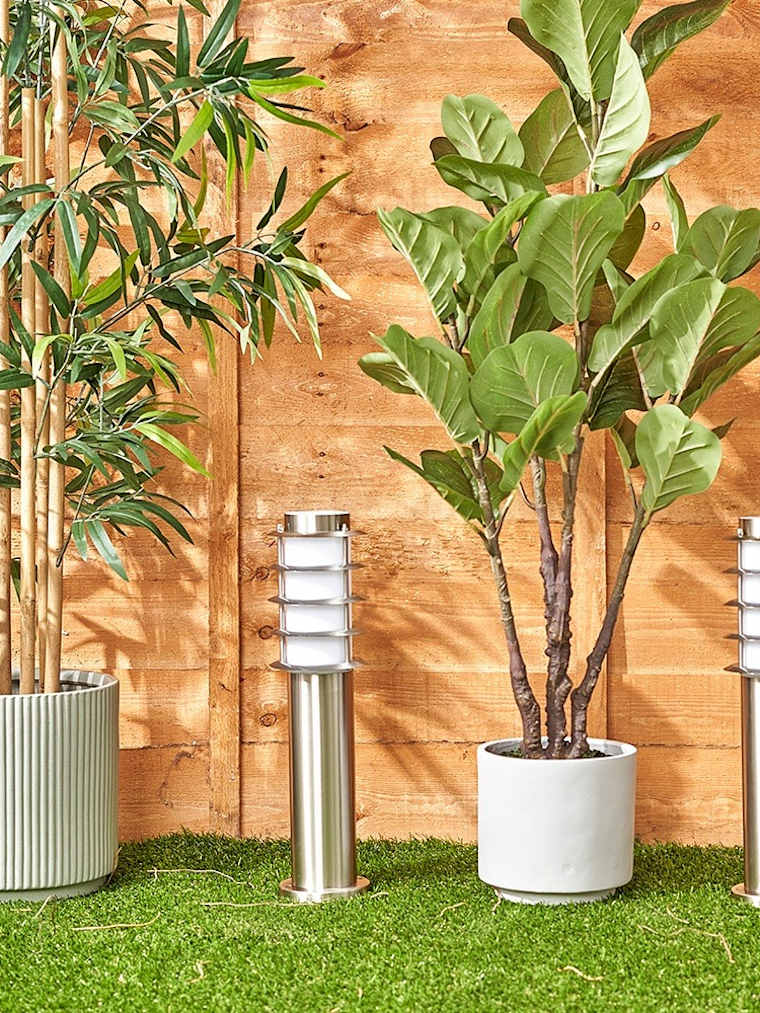 IP44 45cm Brushed Chrome Bollard Light