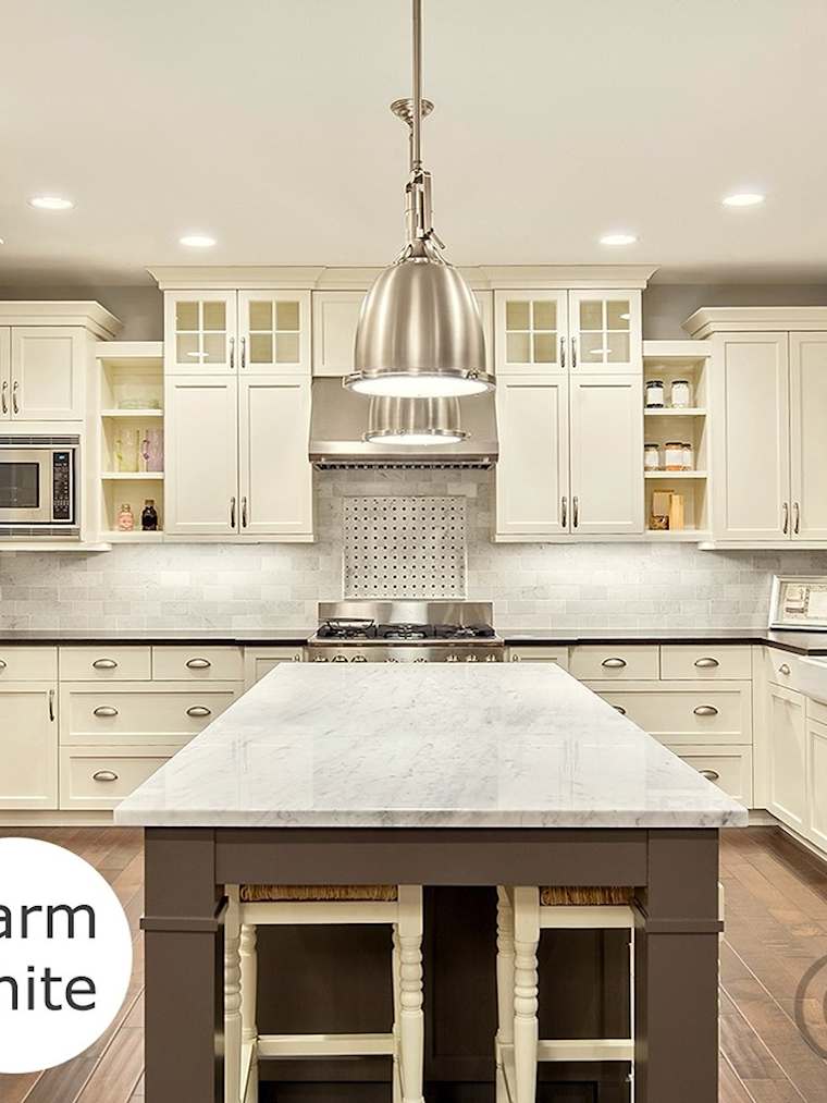Satin Nickel Recessed 12V LED Downlight in Warm White