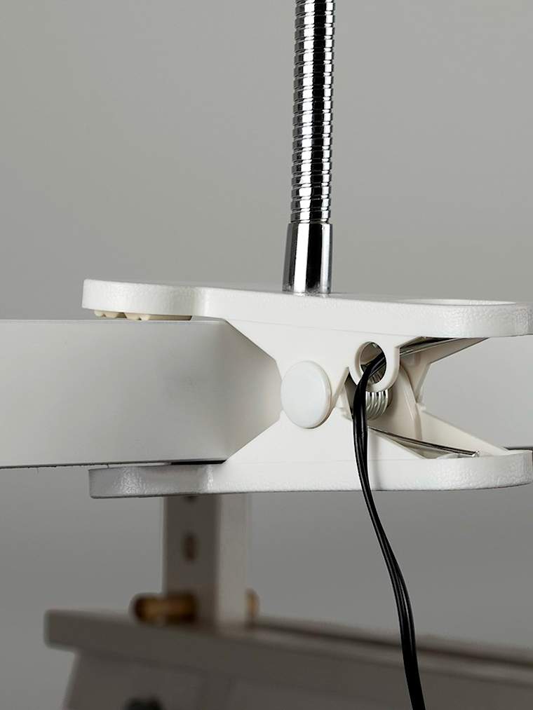 Modern White Clip On Desk Lamp