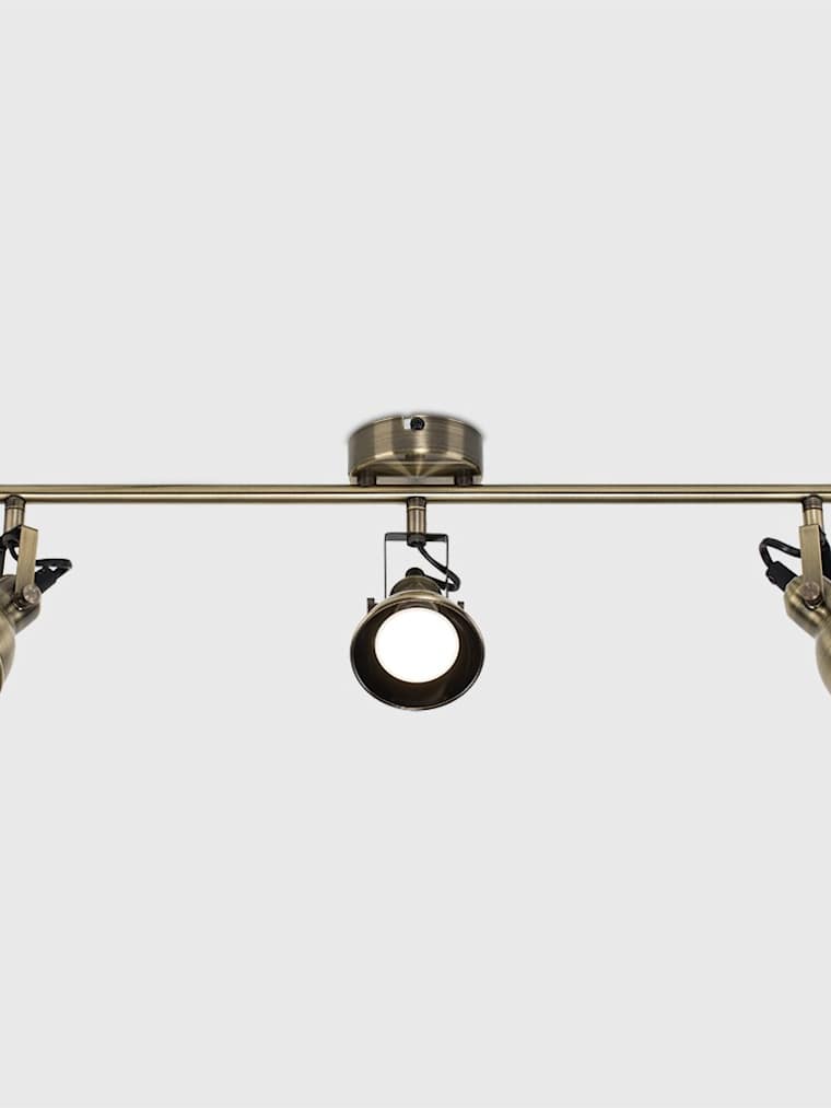 Antique Brass 3-Way Spotlight Bar