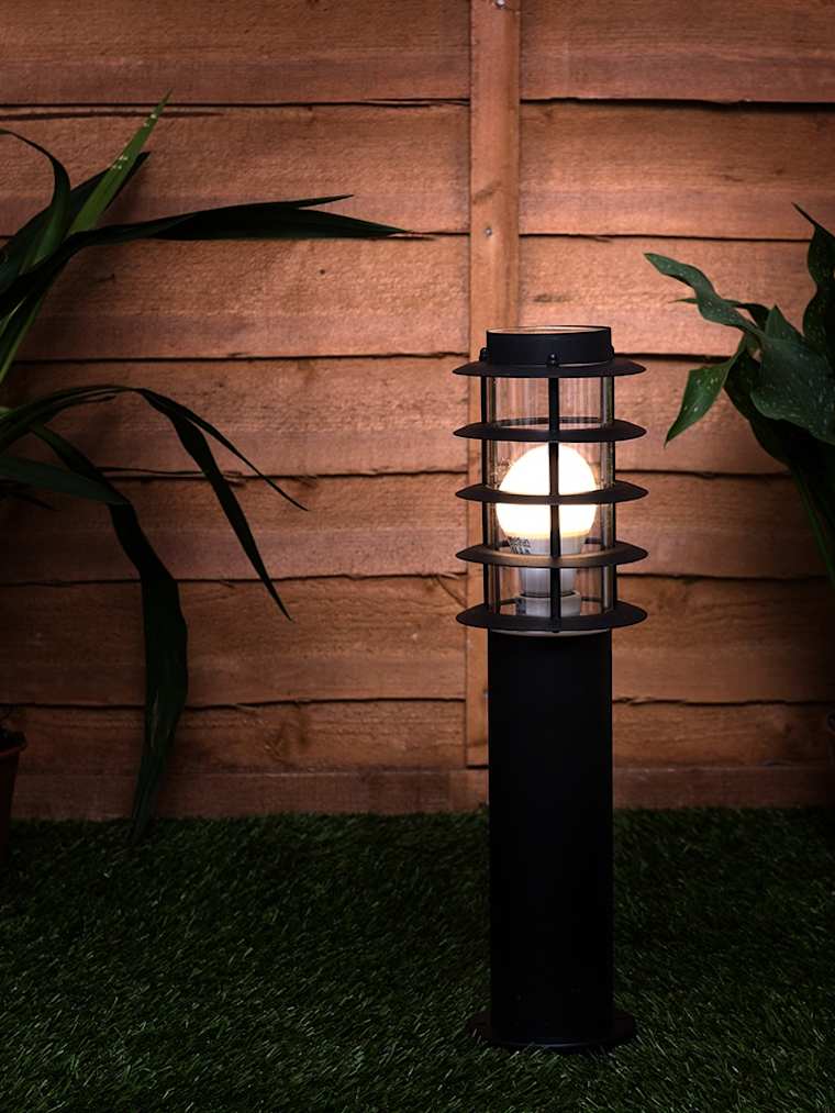 IP44 45cm Black Bollard Light