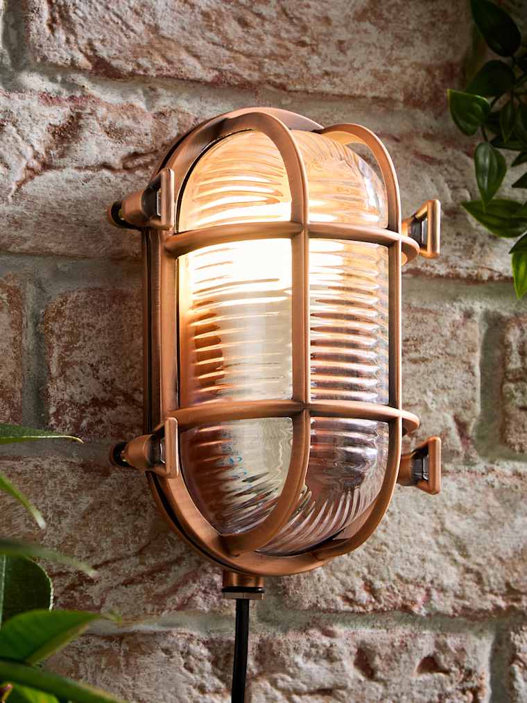 IP64 Copper Oval Bulkhead Wall Light