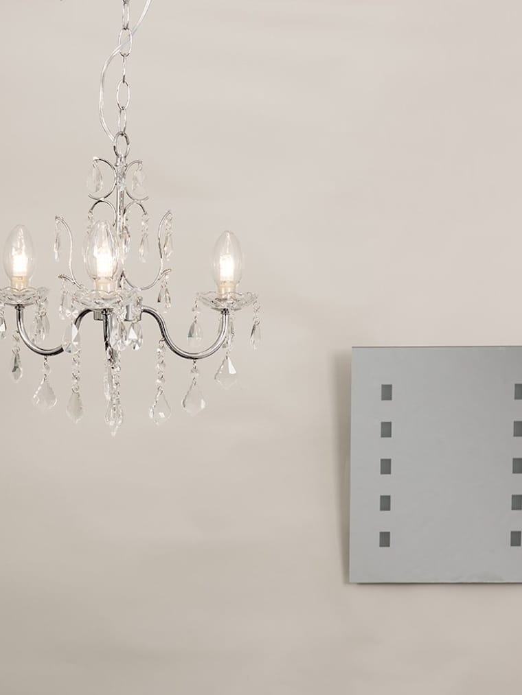 IP44 Chandelier with Glass Droplets