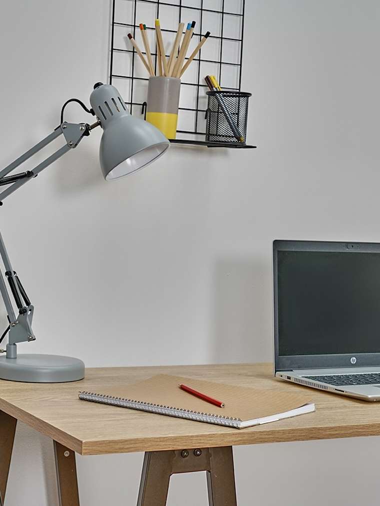 Cool Grey Adjustable Table Lamp