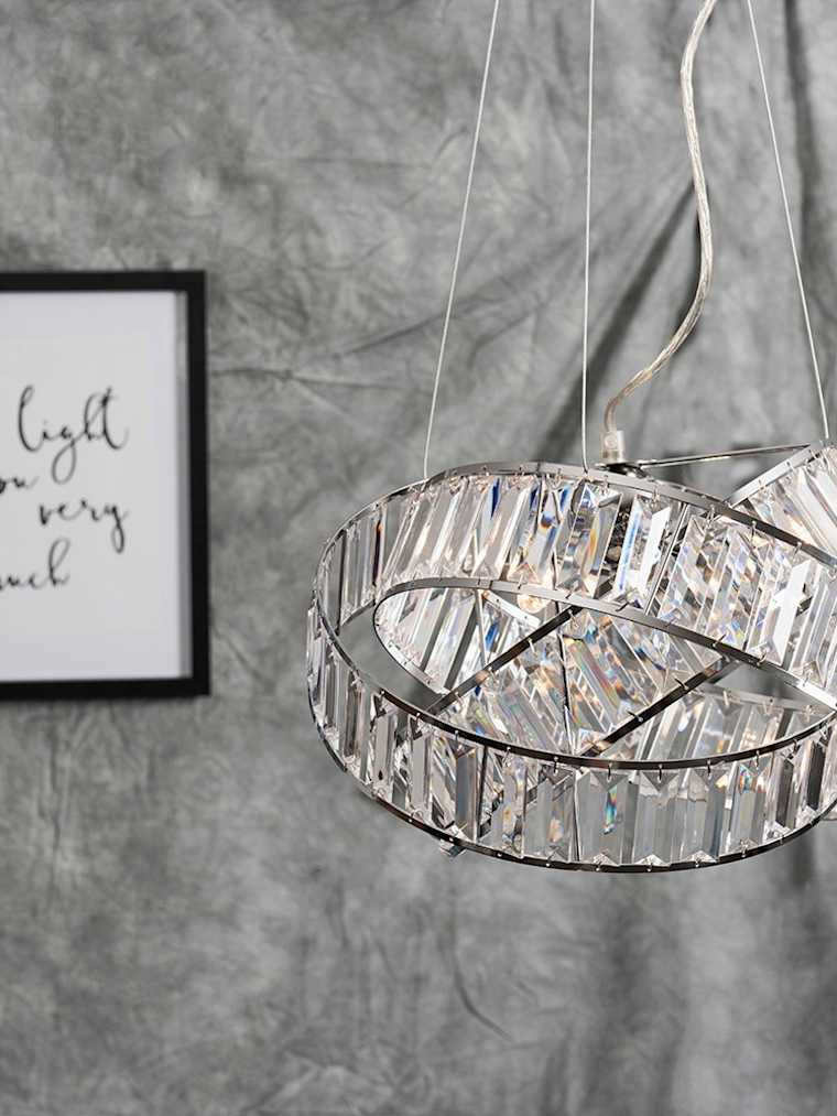 Polished Chrome Jewel Twist Pendant Ceiling Light