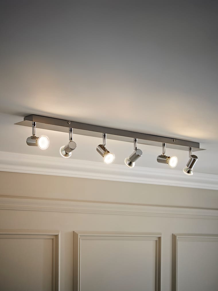 Polished Chrome 6 Way Spotlight Bar