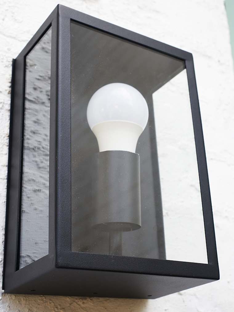Black Rectangular Outdoor Wall Light