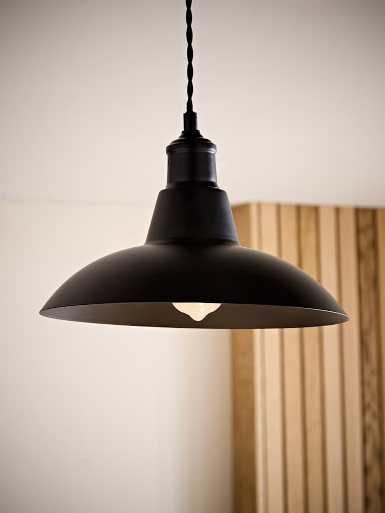Matte Black Metal Pendant Shade