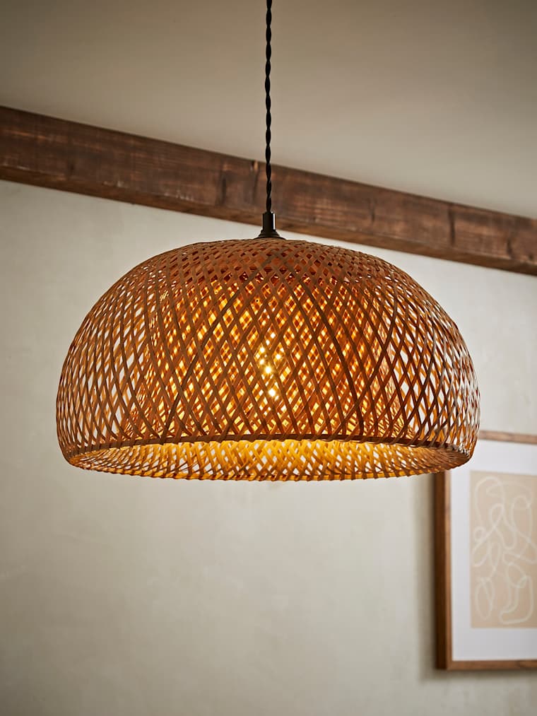 Natural Bamboo Domed Pendant Shade