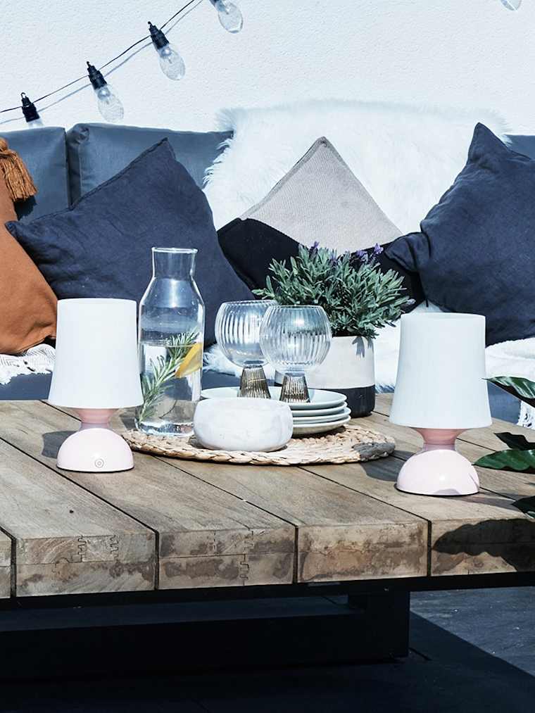 Pink Battery Operated Indoor and Outdoor Touch Lamp