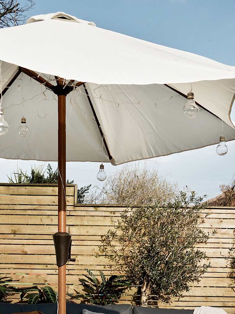 IP44 Warm White Battery Operated Parasol Lights