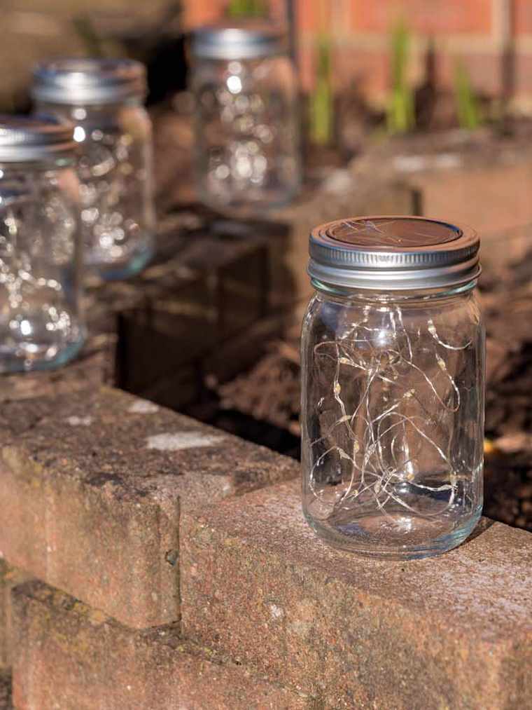 Pack of 2 Solar Powered Fairy Light Jars