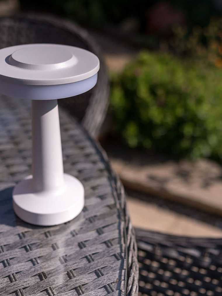 Outdoor Rechargeable White Touch Table Lamp